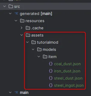 Generated assets/data structure