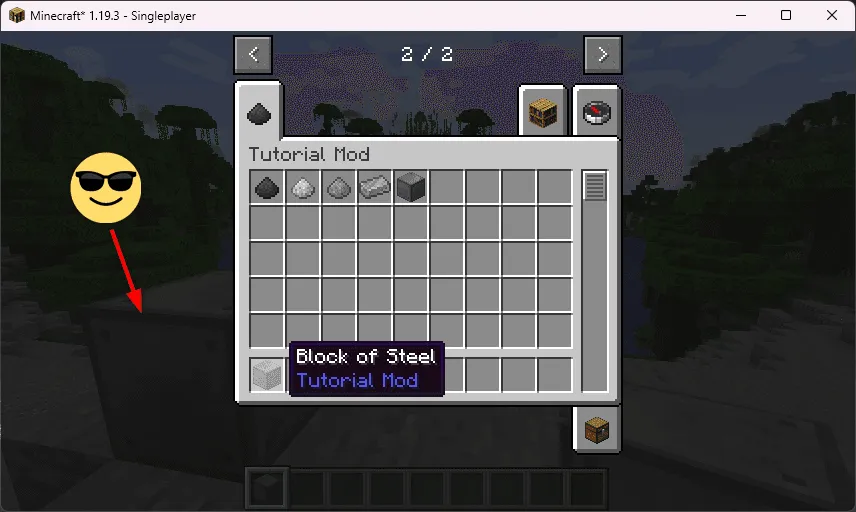 Steel block in the game